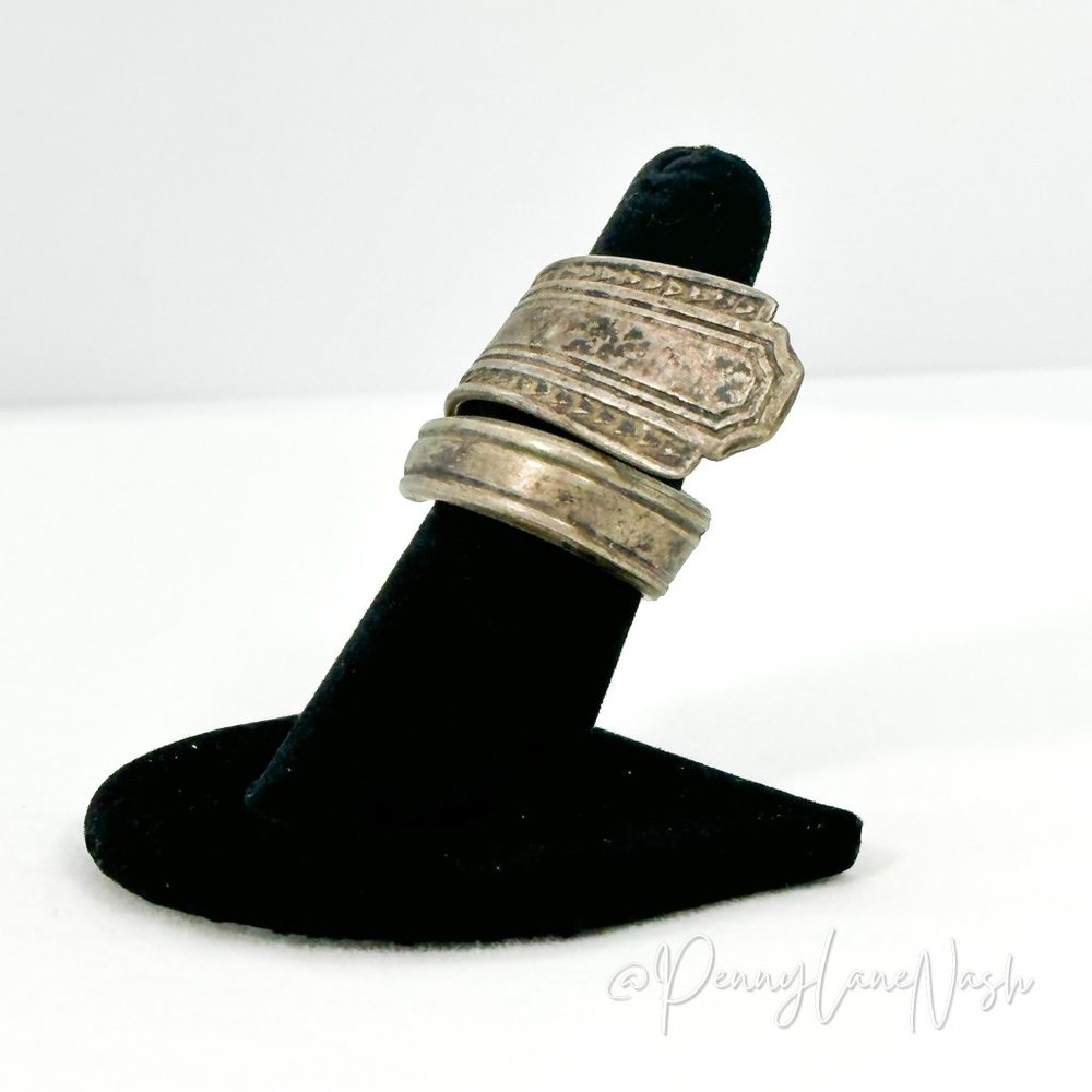 Vintage Silver Bent Spoon Bypass Ring - Picture 6 of 8